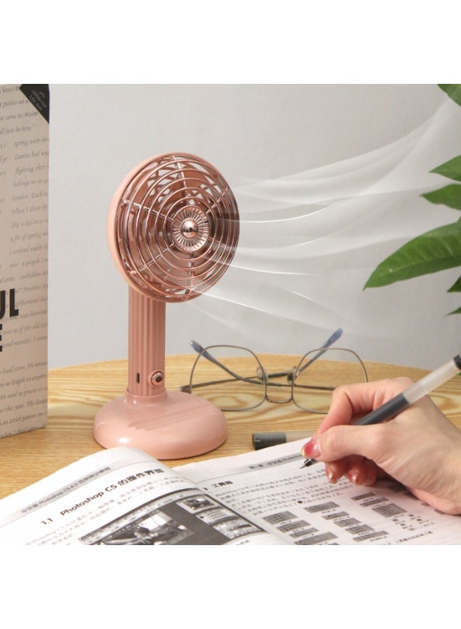 Rechargeable Mini USB Desktop Fan - 3 Speeds, Portable Table Fan with Phone Holder Stand, 800mAh Battery, Quiet Cooling for Home, Office & Travel. - Image 3
