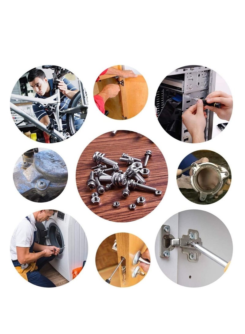 RACO Machine Screws/Bolts Stainless Steel Round Head Phillips Screws Muliti Purpose Use (100, 3.5x25mm) - Image 2