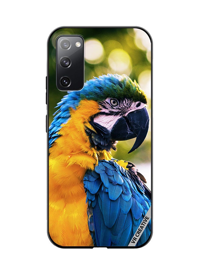 VR CREATIVE Protective Case Cover For Samsung Galaxy S20 FE 5G Yellow Blue Parrot Design Multicolour - Image 1