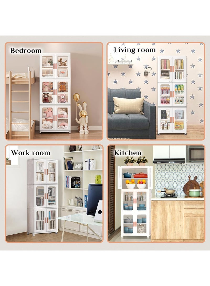 راكسوم صندوق تخزين قابل للطي بطبقة مزدوجة، منظم تخزين مزدوج كبير للغاية، صناديق قابلة للتكديس مع أغطية وعجلات، ألعاب وكتب ووجبات خفيفة للملابس، حاوية قابلة للطي للمنزل والمكتب والسيارة الخارجية - Image 5