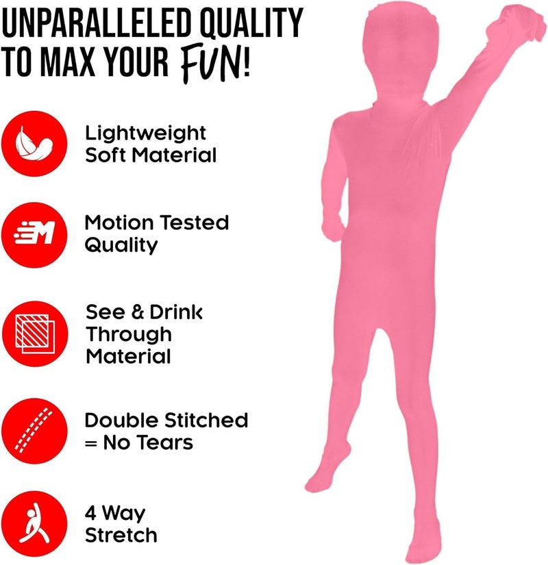 Morphsuits Pink Bodysuit Costume for Kids, Full Body Suit for Boys, Pink Suit for Children, Purple Suit for Kids, Small - Image 2