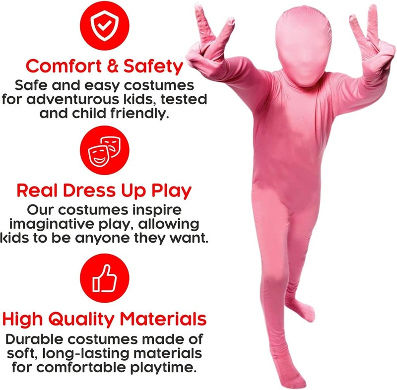 Morphsuits Pink Bodysuit Costume for Kids, Full Body Suit for Boys, Pink Suit for Children, Purple Suit for Kids, Small - Image 3