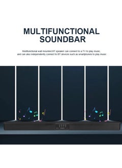Kisonli Kisonli LED-920 Soundbar Music Speaker with LCD Display, Bluetooth, USB/TF Playback,4W*4- 1200mAh Battery, High-Quality Sound- remote control - Black  - Image 3