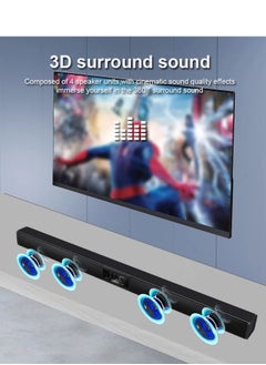 Kisonli Kisonli LED-920 Soundbar Music Speaker with LCD Display, Bluetooth, USB/TF Playback,4W*4- 1200mAh Battery, High-Quality Sound- remote control - Black  - Image 4