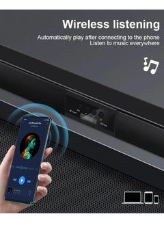 Kisonli Kisonli LED-920 Soundbar Music Speaker with LCD Display, Bluetooth, USB/TF Playback,4W*4- 1200mAh Battery, High-Quality Sound- remote control - Black  - Image 5