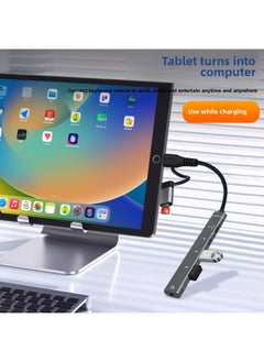 Generic Mobile Phone Tablet TypeC Notebook Expansion Dock Lightning Expansion Charging 3.5mm Headset USB Adapter-Model Specifications:Silver-typec Interface [4-in-1]  - Image 4