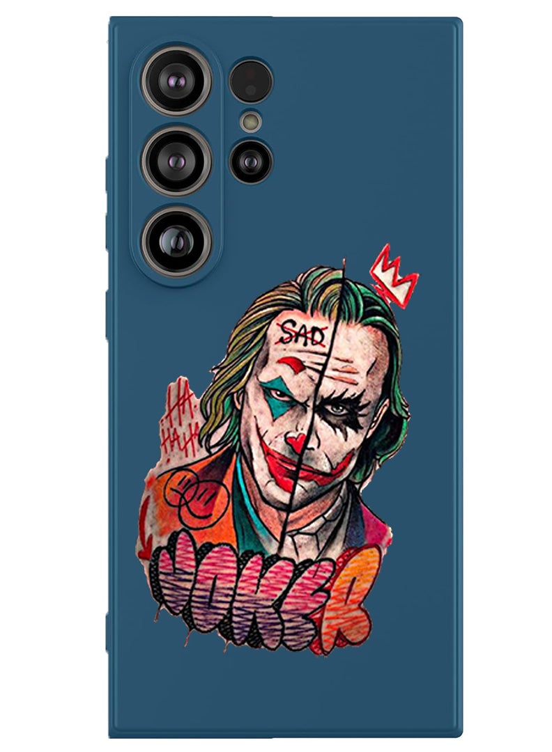 Theodor Protective Slim Fit Case Liquid Silicone Cover with Full Body Protection Anti-Scratch Shockproof Case For Samsung Galaxy S25 Ultra (Blue) - Joker - Image 1