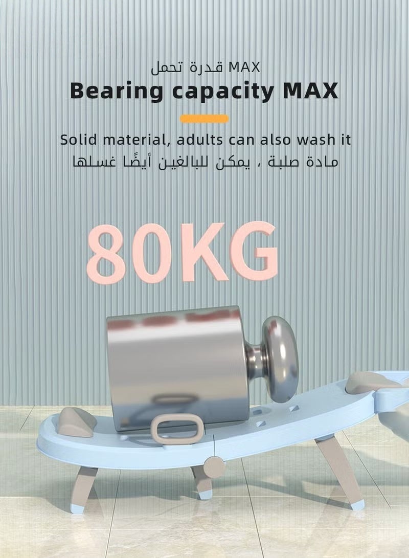 هوكور كرسي استحمام من ببيو للأطفال مع كوب استحمام وغسيل الشعر ودش استحمام للأطفال الرضع، مقعد استحمام لغسل الشعر للأطفال، كرسي صالون شطف شعر الأطفال - Image 4