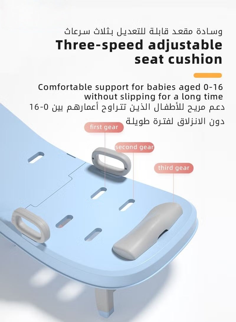 هوكور كرسي استحمام من ببيو للأطفال مع كوب استحمام وغسيل الشعر ودش استحمام للأطفال الرضع، مقعد استحمام لغسل الشعر للأطفال، كرسي صالون شطف شعر الأطفال - Image 5