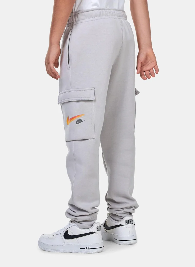 Nike Kids' Sportswear Fleece Graphic Cargo Trousers