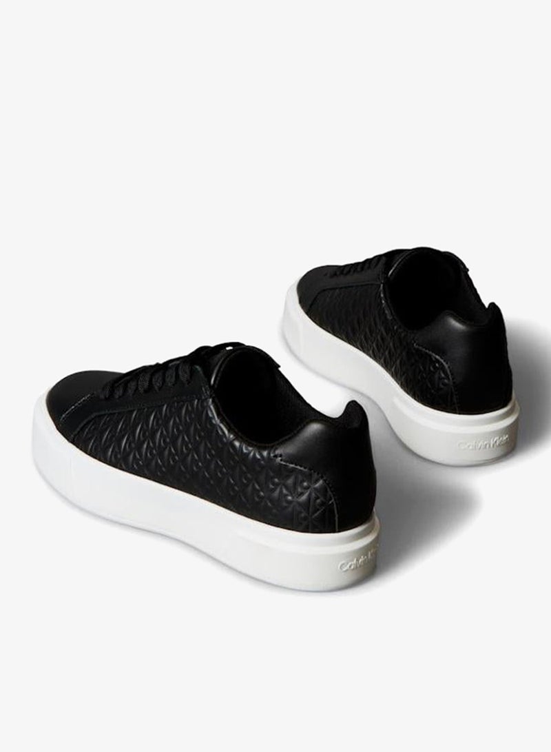 Calvin Klein Leather Emblem Logo Trainers for Women - Image 4