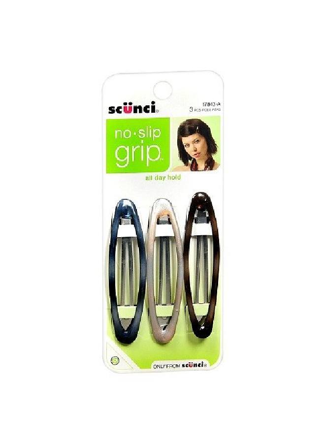Scunci Noslip Grip Oval Snap Clips 8Cm 9Count - Image 2