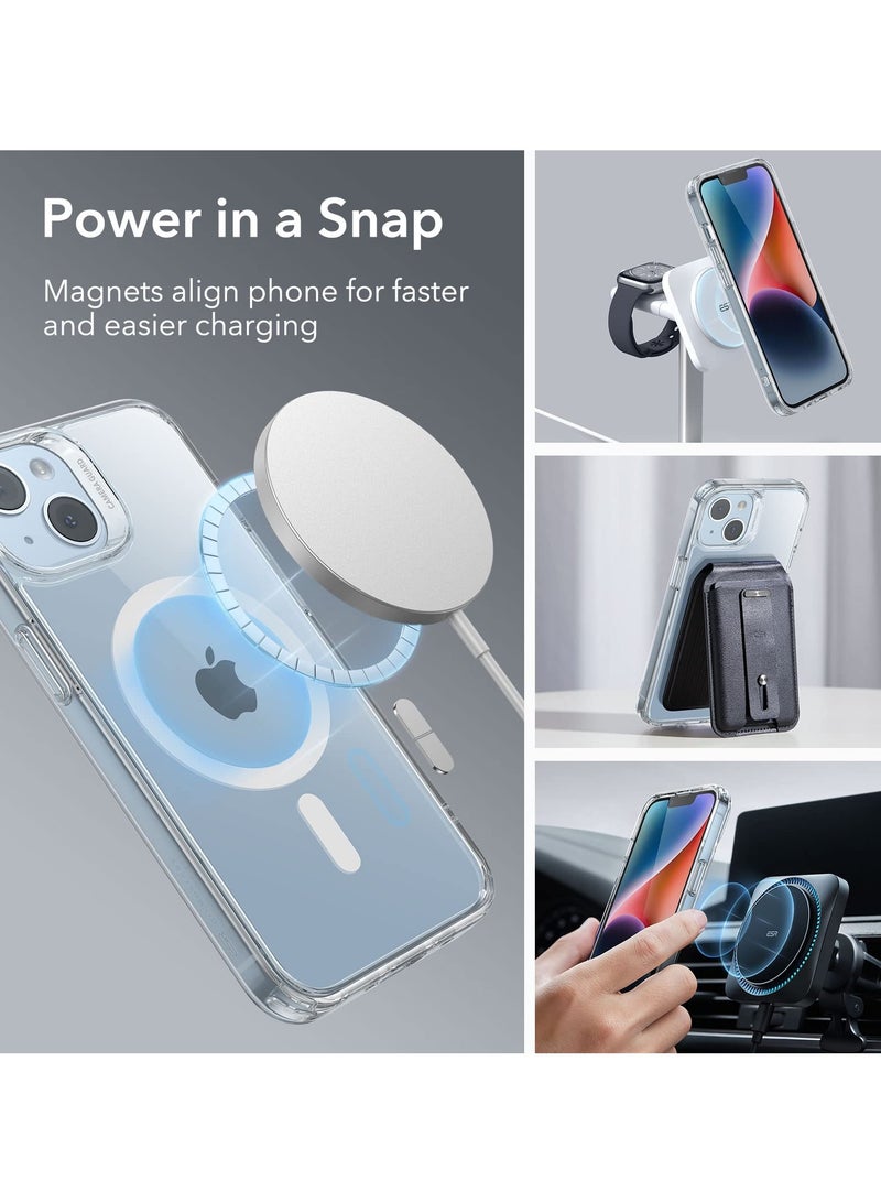 Magnetic Case Cover for iPhone 15, Compatible with MagSafe,Anti-Yellowing Crystal Clear Shockproof Protection Back Cover, Ultra Slim Strong Magnet Phone Shell Case for iPhone 15 - Image 4