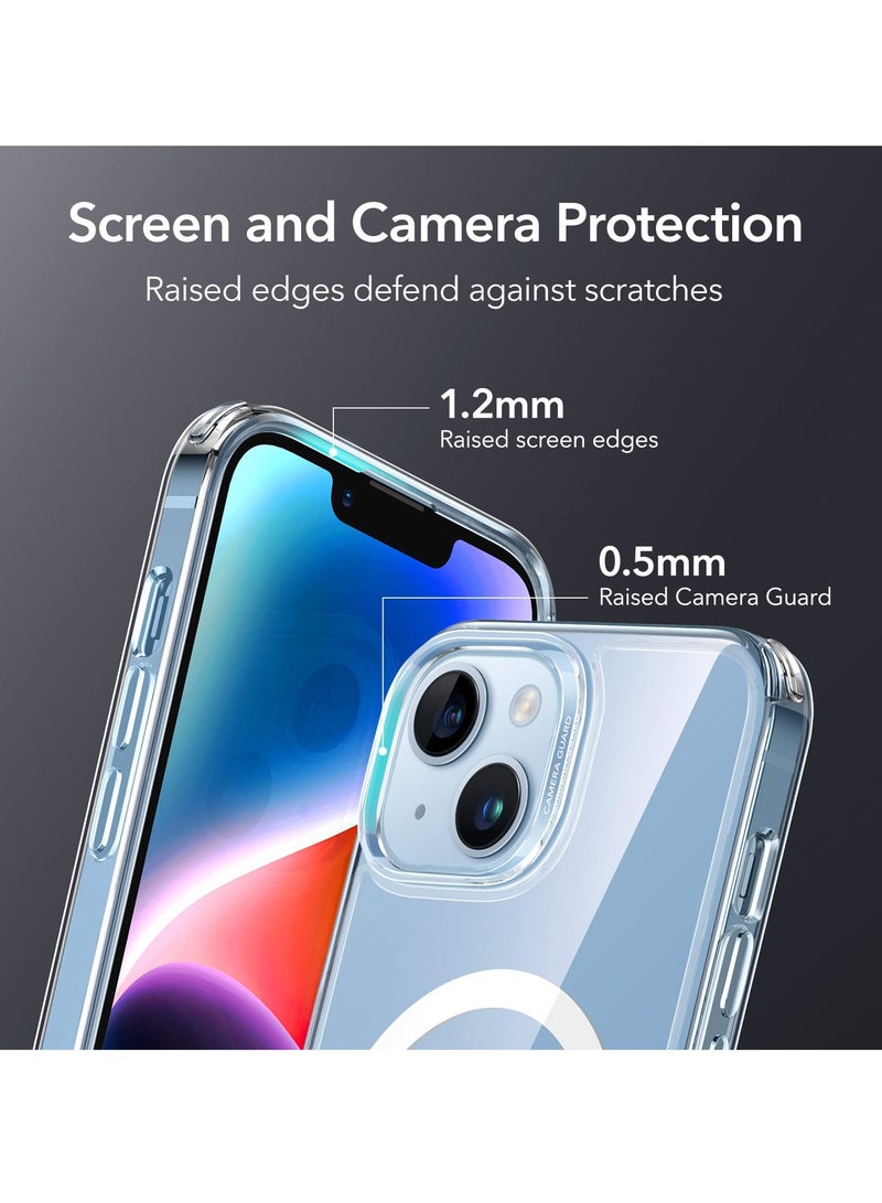 Magnetic Case Cover for iPhone 15, Compatible with MagSafe,Anti-Yellowing Crystal Clear Shockproof Protection Back Cover, Ultra Slim Strong Magnet Phone Shell Case for iPhone 15 - Image 3