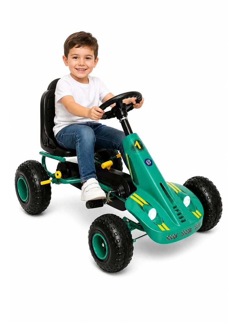 STORE 7 Kids Pedal Go Kart – Ride-On Pedal Car with Large Wheels & Comfortable Seat, Outdoor Racing Style Pedal Vehicle for Balance and Motor Skill Development - Image 2