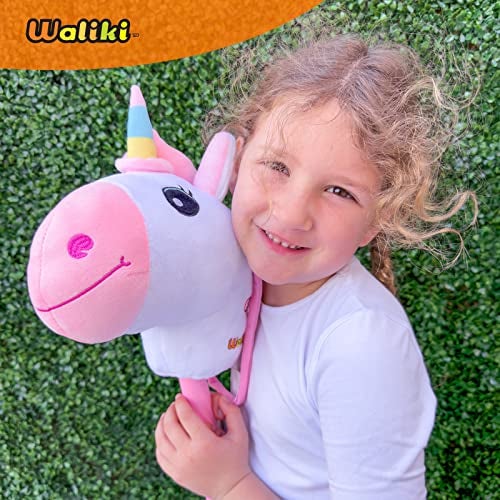 WALIKI Unicorn Stick Horse Toy for 2, 3, 4, 5, 6 & 7 Year Old Girls | Cute Birthday Gift for Little Girls | Pretend Play Pony for Toddlers & Preschoolers - Image 4