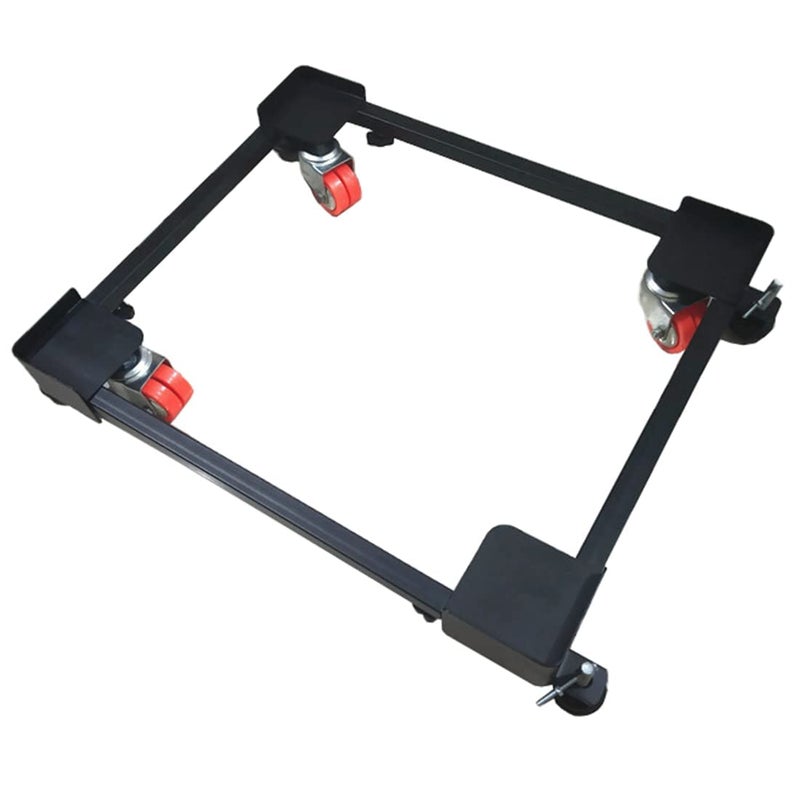 CloudHouse Star Adjustable Wheeled Metal StandTrolley Suitable for Front Top Loading Washing Machines Dishwashers and Refrigerators LXW16X19 Max 26X32 Black M  - Image 1