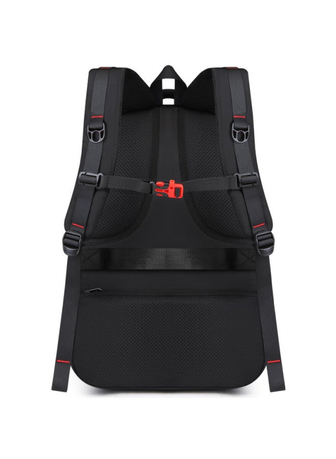 Edison High School Student Backpack With Spine Protection, Large Capacity, Water-resistant, Reflective, Middle School Travel Backpack K056-1g Black - Image 4