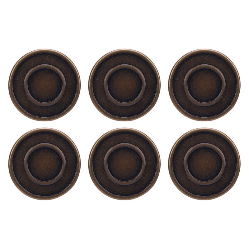 50 Set Pants Button Set 17mm Round Stainless Steel Bronze Decorative 2x6.5mm Tip Crossing Screw Back Button for Hats Coats Shoes - Image 4