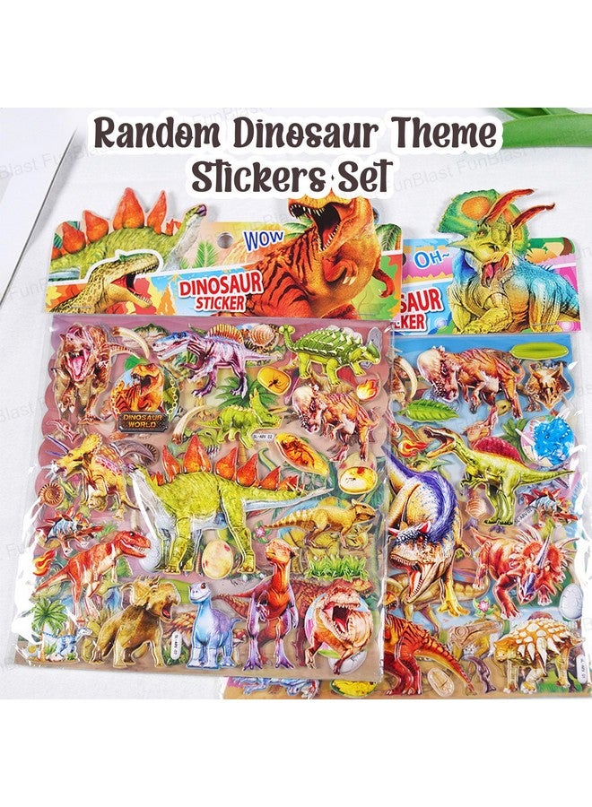 FunBlast Dinosaur Stickers for Kids, 50+ Pcs Self Adhesive 3D Puffy Kawaii Stickers for Kids, Stickers for Scrap Booking, Card Making, Art & Craft Materials for Kids, DIY Craft Items for Kids - Image 5
