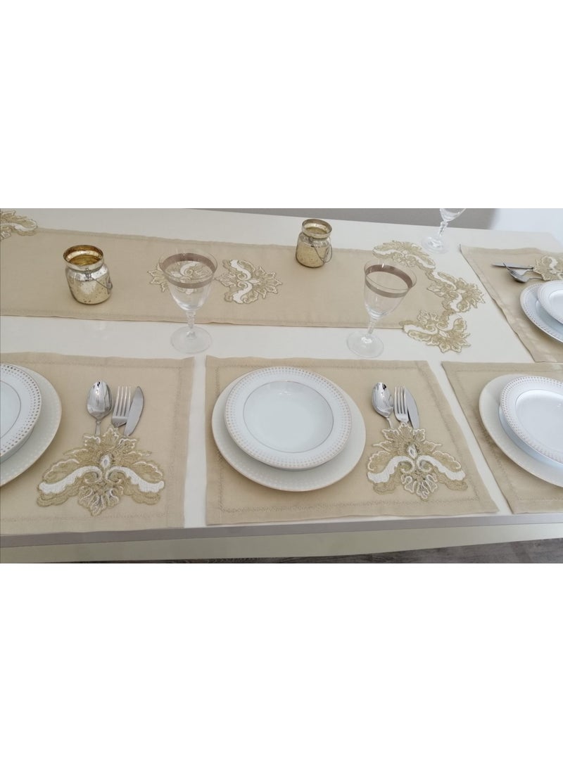 Lady Rio Presentation Set for 8 Persons with Placemat, Runner and Suppli. French Lace Presentation Set  - Image 2