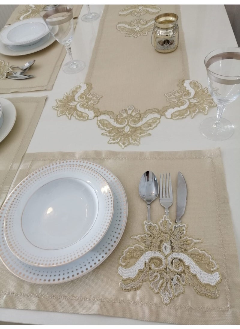 Lady Rio Presentation Set for 8 Persons with Placemat, Runner and Suppli. French Lace Presentation Set  - Image 1