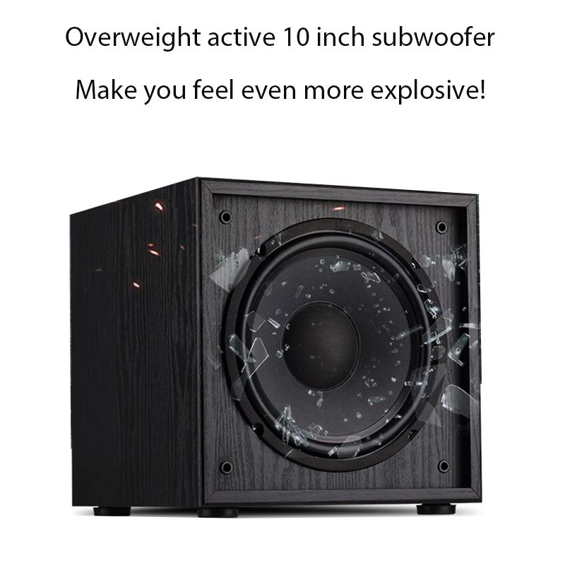 Nobsound Sw-80 10-Inch Active Super Bass High Power Speaker, Black - Image 3