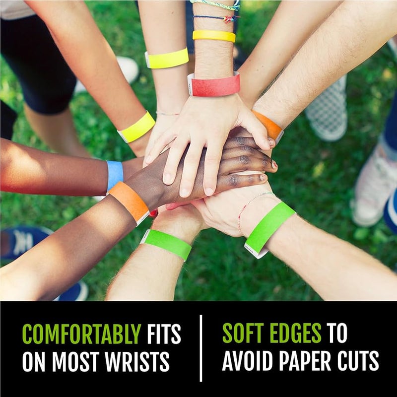5,000 Tyvek Wristbands for Events, 5-Color Variety Pack – Tamper-Proof Design Prevents Reuse – Premium-Grade Bracelets for Hospital & Medical ID, Party, VIP Identification - Image 5