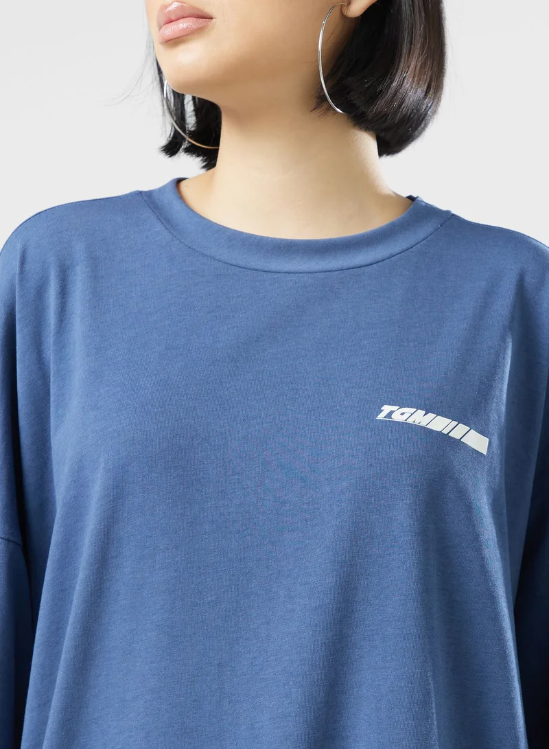 The Giving Movement Exaggerated Racer Printed T-Shirt