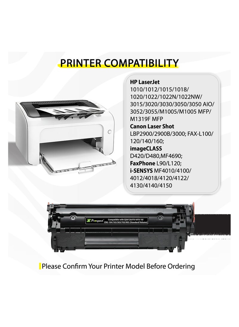 Prospect Toner 12A Q2612A Toner Cartridge Compatible with HP Q2612A for Laserjet 1010 1012 1015 1018 1020 1022 1022N 1022NW 3015 3020 3030 3050 3050 AIO 3052 3055 M1005 M1005 MFP M1319F MFP - Image 5
