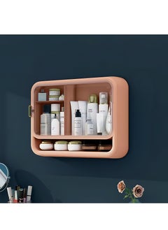 Multifunctional Household Wall-mounted Cosmetic Storage Box Plastic Waterproof Dustproof Makeup Organizer Bathroom Bedroom (Pink) - pzsku/Z166152B2FFC7AA9E5C39Z/45/_/1740055533/ff111d46-4bd1-42ea-a9ca-fcf7ea024045