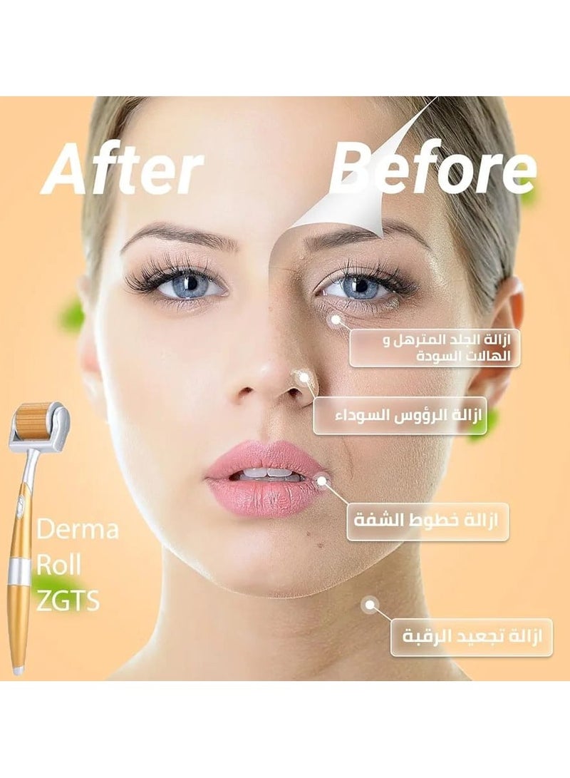 زد جي تي اس اسطوانة تدليك للبشرة بإبرة مايكرو ذهبي 0.5 مم - Image 4