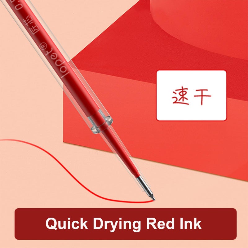 MOZXIRZ 4 Pcs Gel Ink Pens Red Ink Retractable Pens Cute Love Heart Pen 0.5mm Writing Pen Office School Supplies for Women Men (4Pcs Red Ink) - Image 5