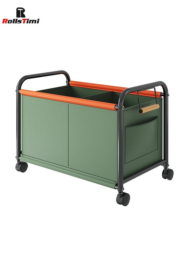 RollsTimi  Toys Organizer Kids Toy Box Storage Chest with 360Â°Wheels,Toy box with Lid for Boys, Girls,Collapsible Sturdy Toy Storage Bins Containers for Stuffed Animals, Clothes, Bedroom, Green  - Image 1