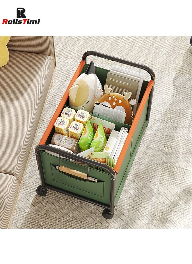 RollsTimi  Toys Organizer Kids Toy Box Storage Chest with 360Â°Wheels,Toy box with Lid for Boys, Girls,Collapsible Sturdy Toy Storage Bins Containers for Stuffed Animals, Clothes, Bedroom, Green  - Image 5