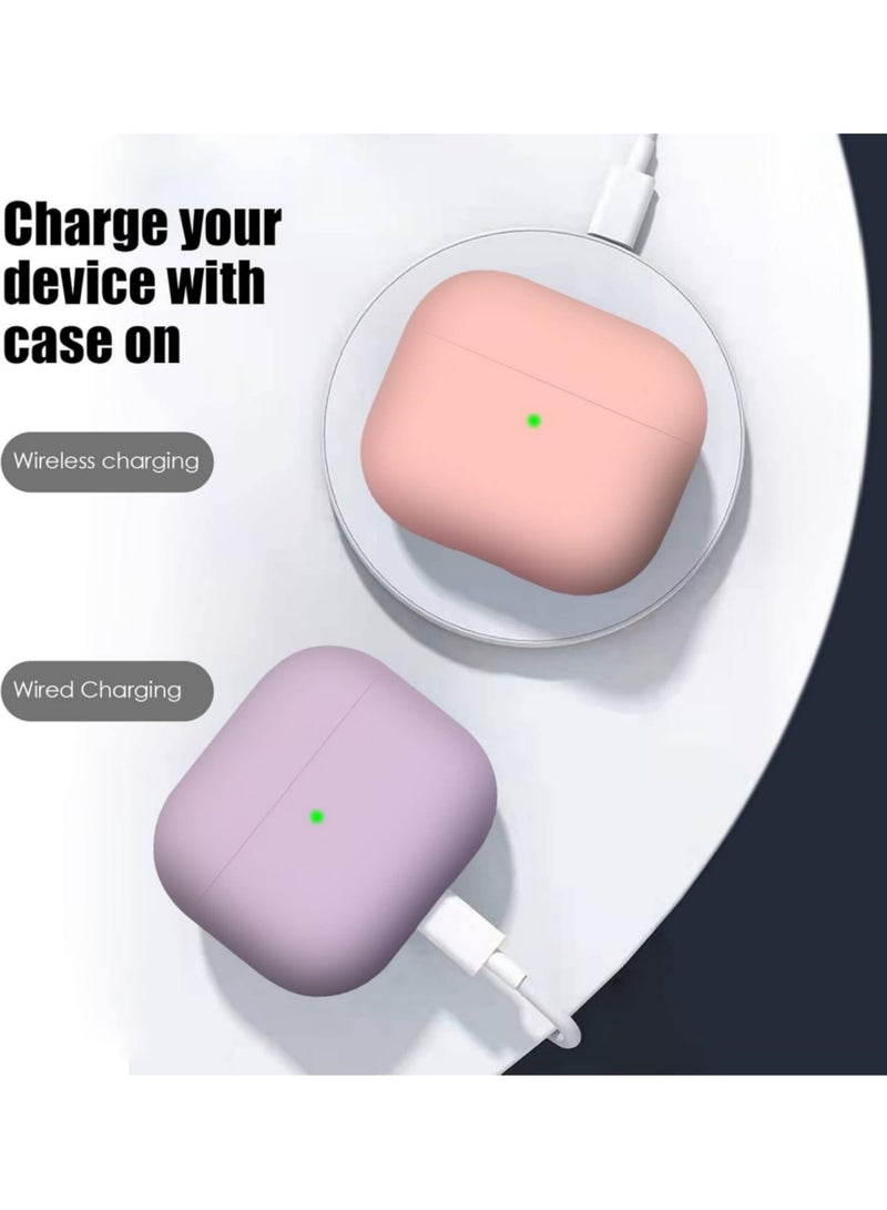 اووكاي غطاء حماية كامل من السيليكون لسماعات Apple AirPods Pro 3/AirPods Pro الجيل الثالث مع سلسلة مفاتيح، مع إضاءة LED أمامية مرئية (أرجواني) - Image 3