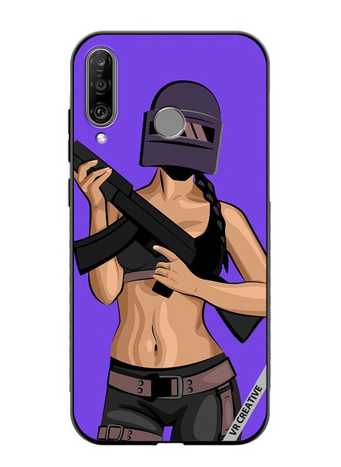 Protective Case Cover For Huawei P30 Lite Pubg Character With A Gun Design Multicolour