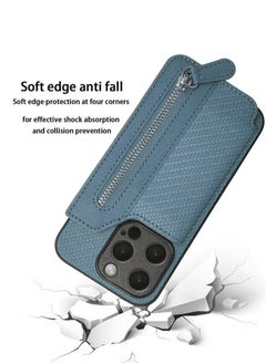 X-level iPhone 15 Pro Wallet Case Cover With 【RFID Blocking】Wallet Zipper Credit Card Phone Holder With Flip Camera Len Protector PU Leather Back Anti-Scratch Shockproof Cover For Women Men  - Image 3