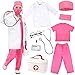 Toylink Kids Doctor Costume Pretend Play Kit with Lab Coat Carrying Bag Accessories Halloween Doctor Dress up for Boys Girls - Image 4