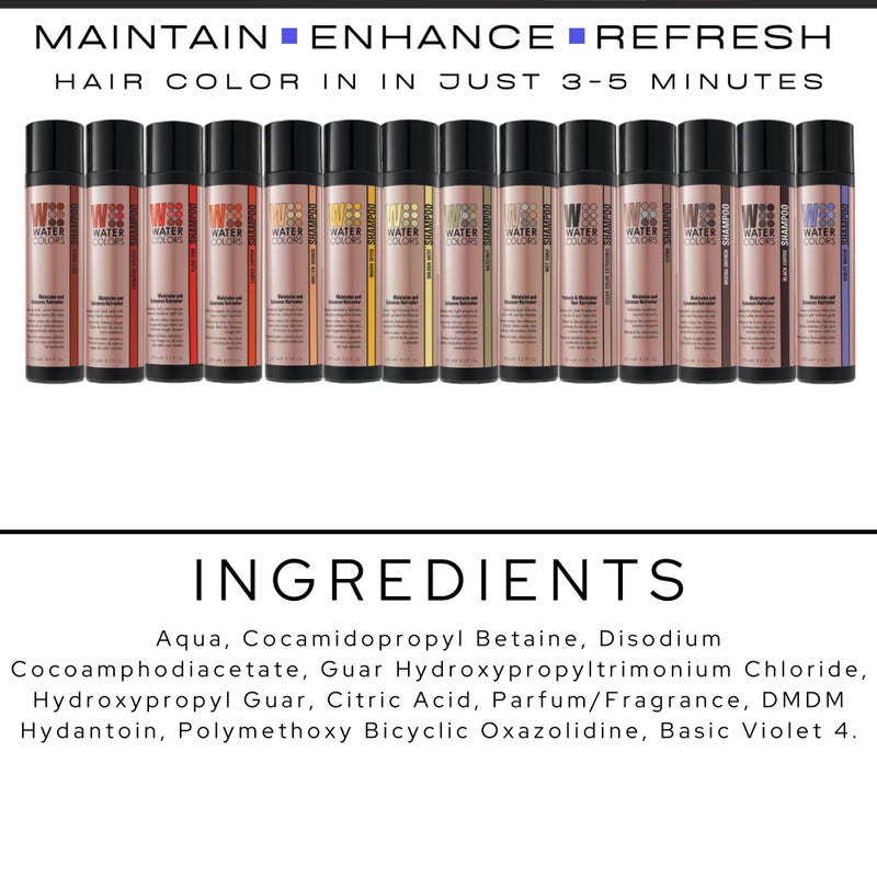 Watercolors Color Depositing Shampoo, Semi Permanent Hair Color 8.5 oz - MOCHA DRENCH - Image 5