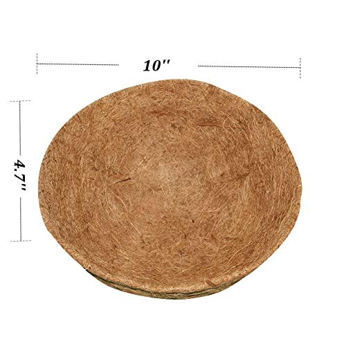 FDGARDEN 4PCS Coco Liner for Hanging Basket - 10 Inch Round - 100% Natural Planter Liner Replacement - Image 2