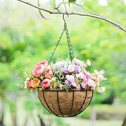FDGARDEN 4PCS Coco Liner for Hanging Basket - 10 Inch Round - 100% Natural Planter Liner Replacement - Image 4