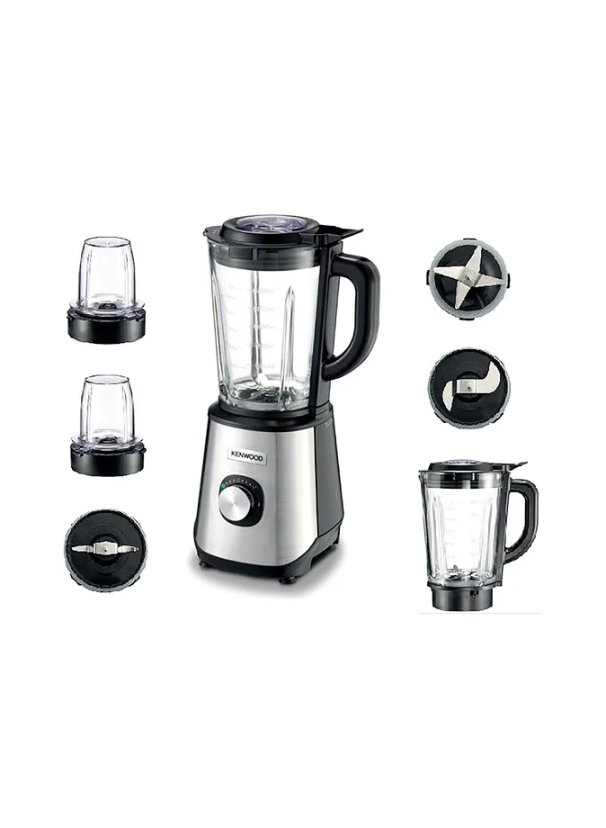 KENWOOD Blender, Glass Goblet, Grinder Mill, Chopper Mill, Ice Crush Function, 2 L 1000 W OWBLM45.885SS Silver/Black