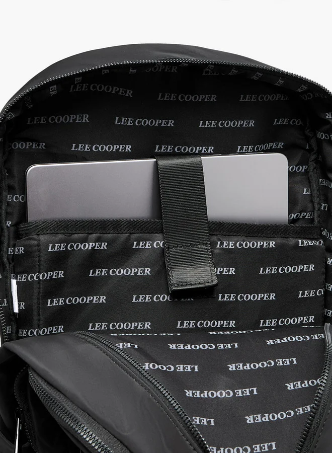 Lee Cooper Printed Backpack with Adjustable Straps and Zip Closure - 16xX33X47 cm