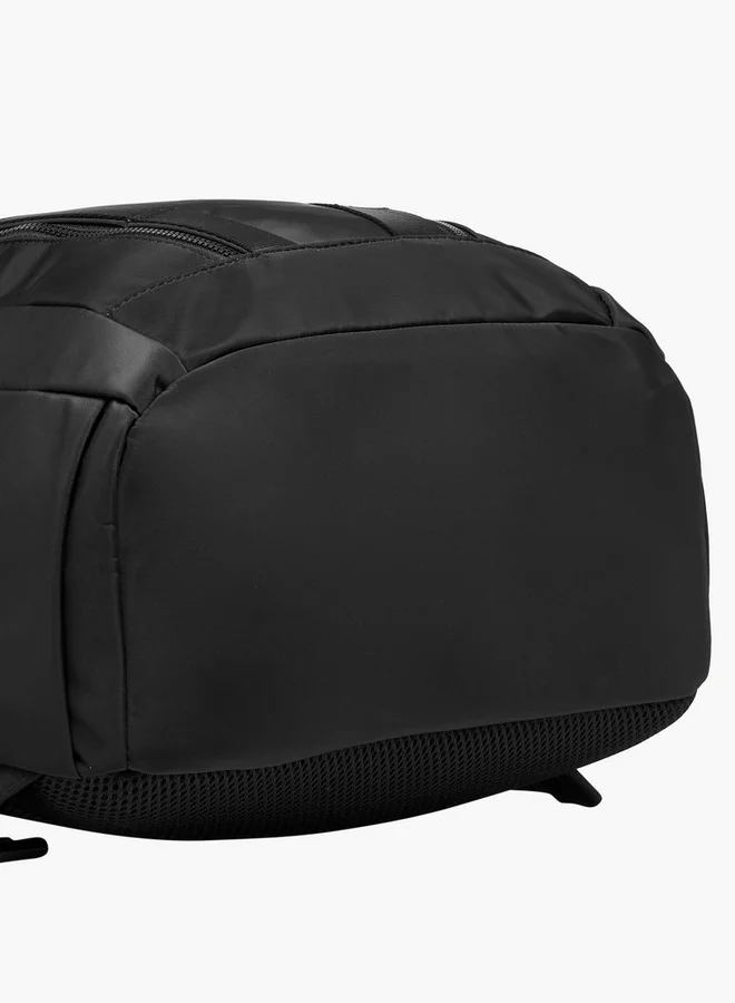 Lee Cooper Printed Backpack with Adjustable Straps and Zip Closure - 16xX33X47 cm