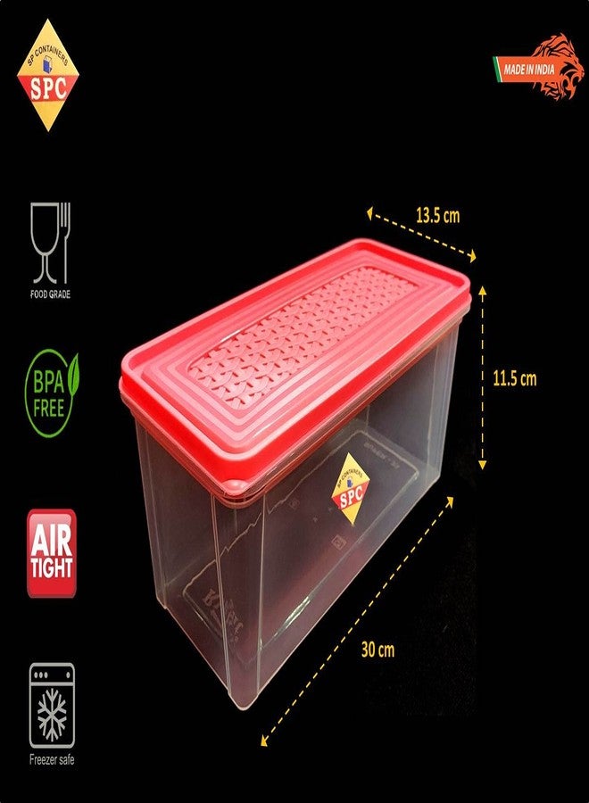 SPC Food Grade Plastic Bread Box, Multipurpose Storage Fridge Storage Container/Organizer Box With Lid For Kitchen/Grocery/Bread/Vegetables/Fruits/Snacks (4000 Ml, Multicolor) (1), Blue-Violet - Image 3