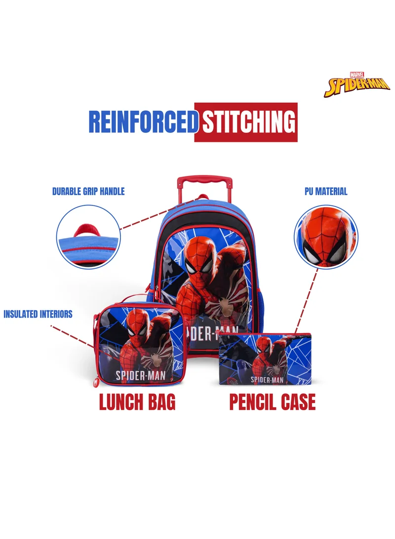 MARVEL Marvel Gaming Spider-Man 3In1 Trolley Box Set 18" I Trolley I Lunch Bag I Pencil Case I Packaging