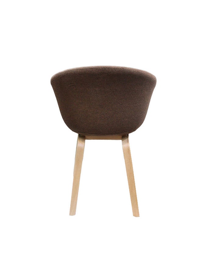 JILPHAR FURNITURE Fabric Dining Chair with Wooden Legs Brown  - Image 4