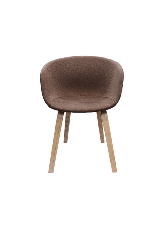 JILPHAR FURNITURE Fabric Dining Chair with Wooden Legs Brown  - Image 3