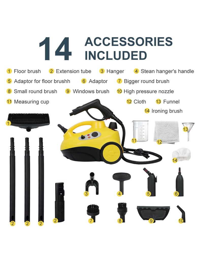ET-LIFE Steam Cleaner, 2000W Steam Mop, 4 Bar Steam Pressure, 1.5 Liter Tank Capacity, High Temperature Kills 99.99% of Viruses & Bacteria  - Image 4